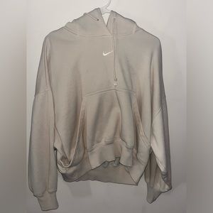 nike nude cropped hoodie